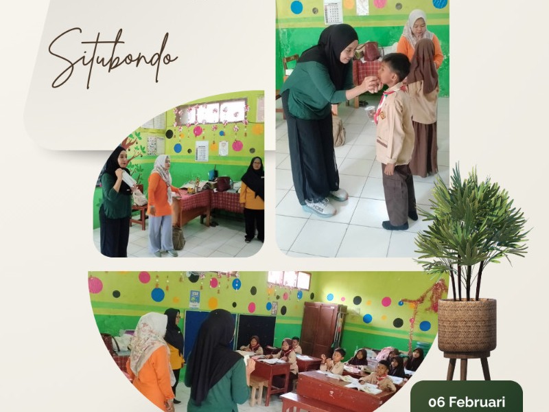 Pemberian Obat Cacing oleh Puskesmas Panji di SDN 1 Tenggir